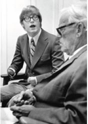 Florida Senator Verle Pope talking with his new employee Scott Trees