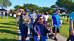 Juan Carlos Morales at MDA Muscle Walk in Charnow Park, Hollywood Beach.