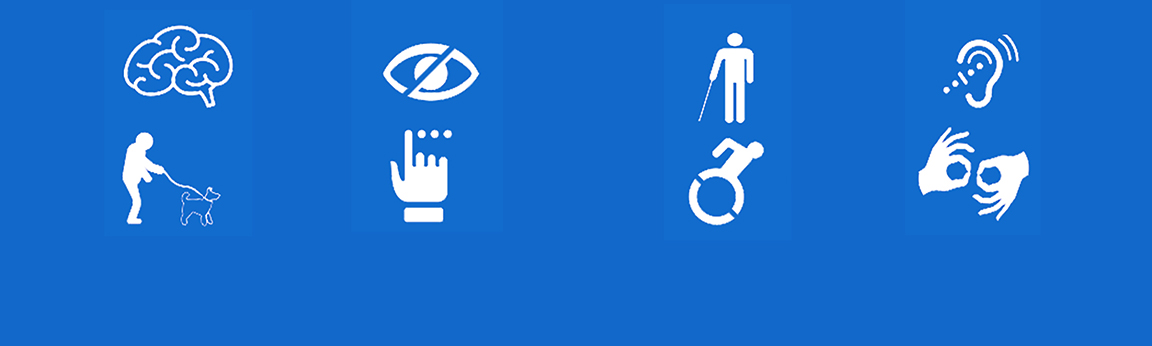 Image of several accessibility icons.
