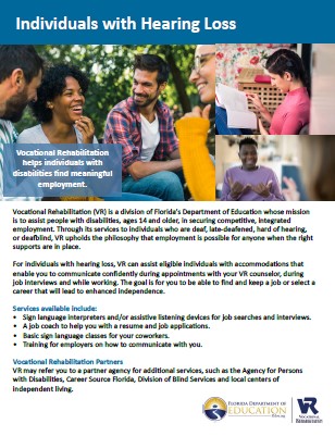 Individuals with Hearing Loss flyer