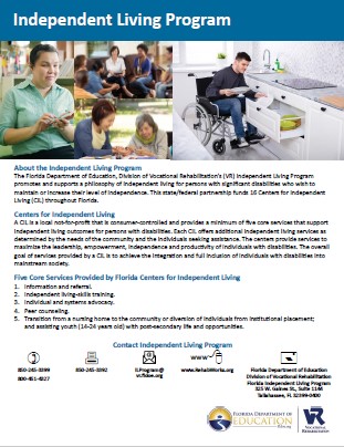 Independent Living Program flyer